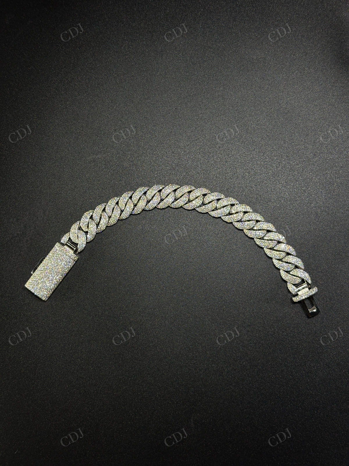 14mm 4 Row ARC 925 Sterling Silver Moissanite Chain