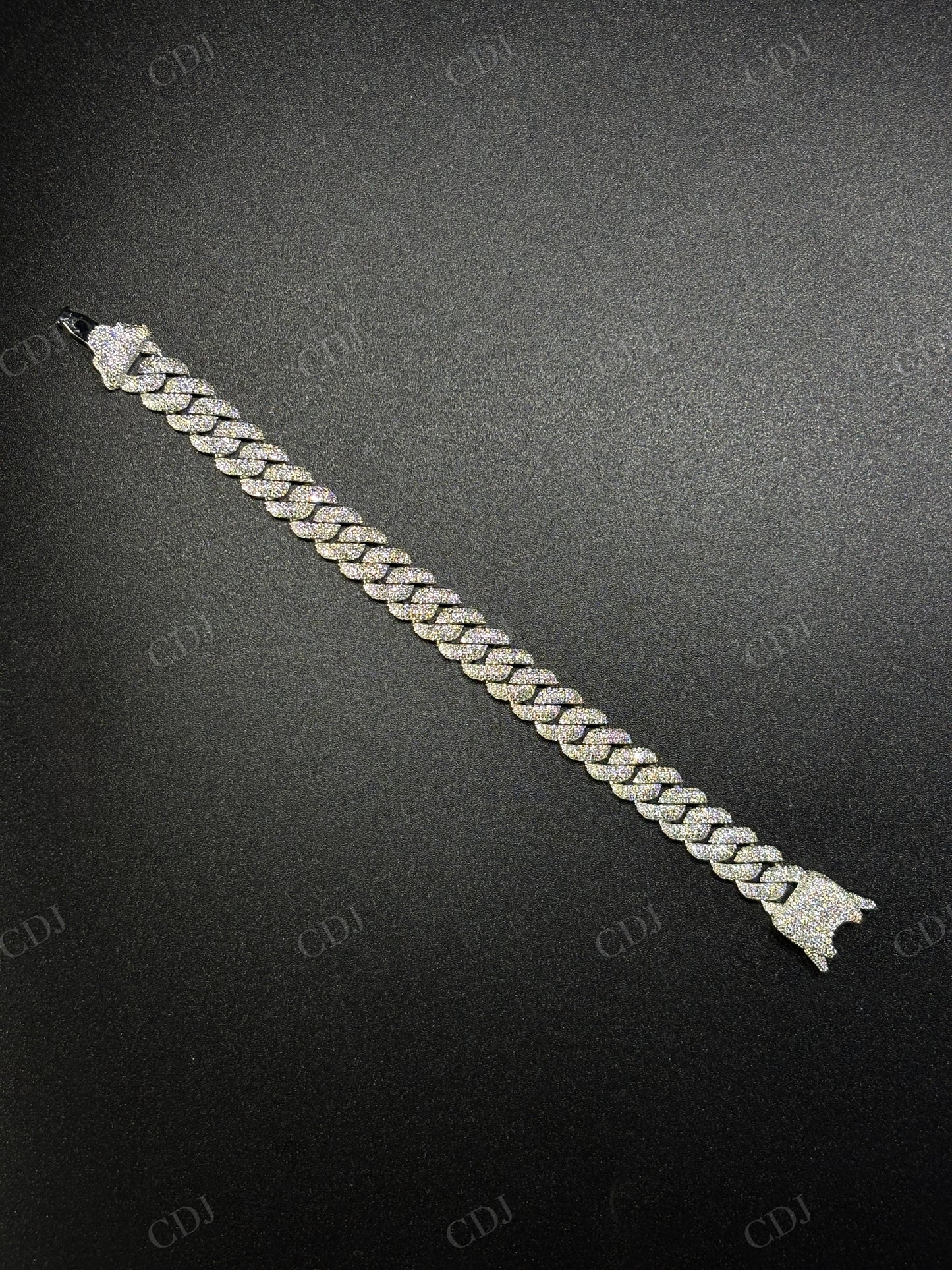 10mm Dior Lock 925 Sterling Silver Moissanite Chain