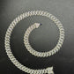 10mm Dior Lock 925 Sterling Silver Moissanite Chain