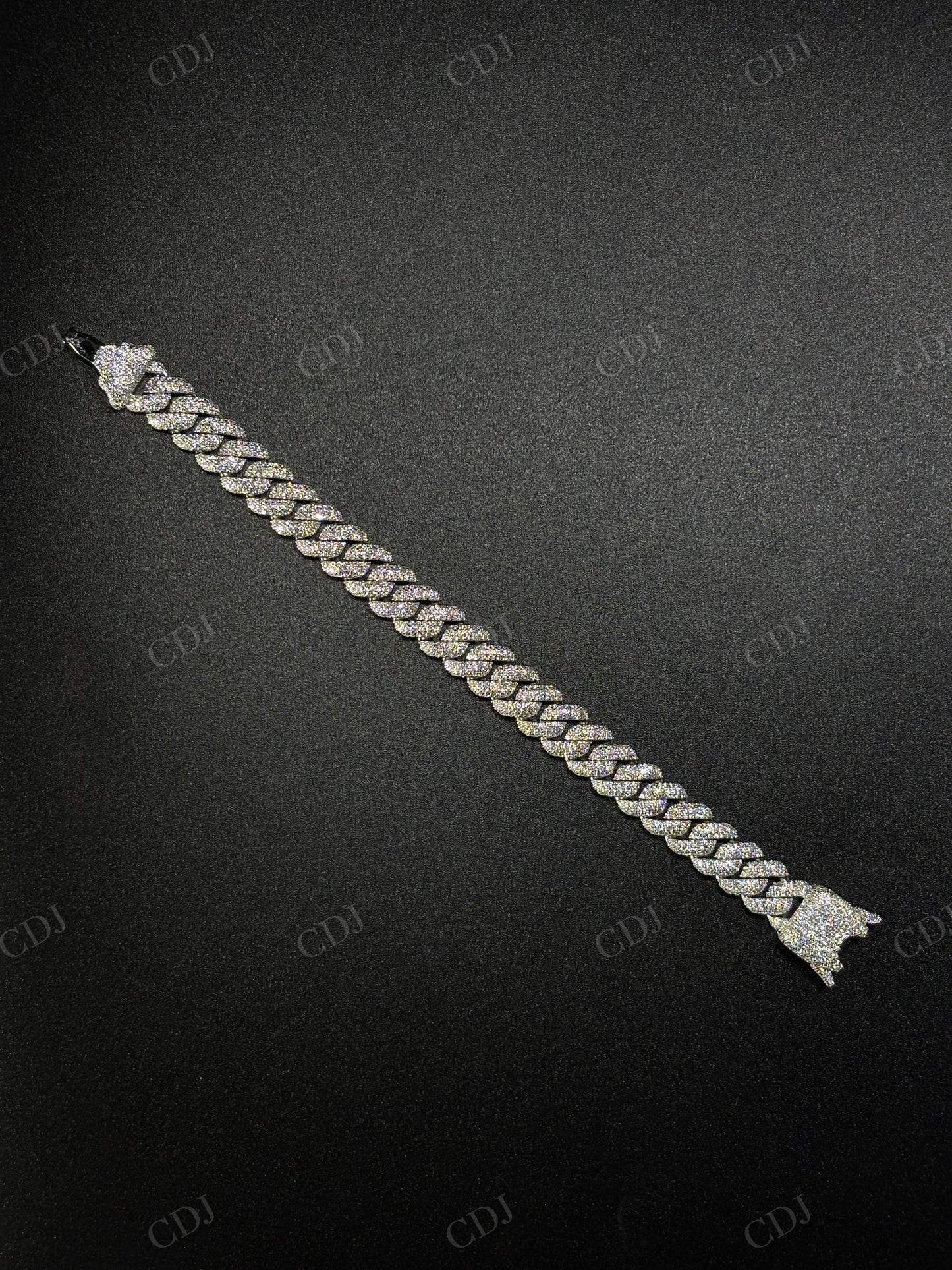 10mm Dior Lock 925 Sterling Silver Moissanite Chain