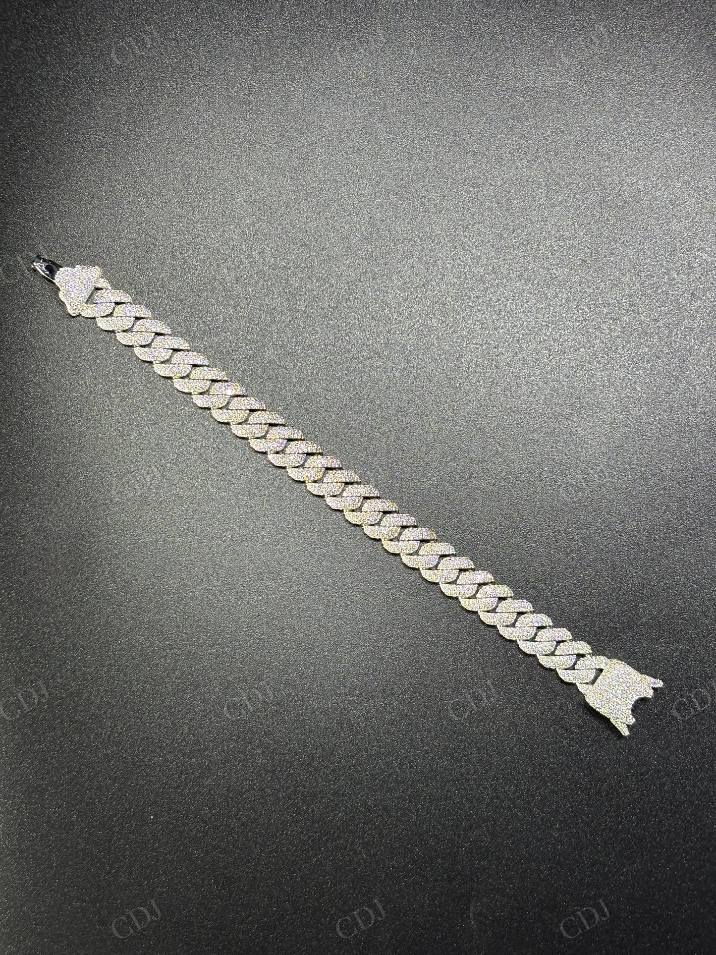 10mm Dior Lock 925 Sterling Silver Moissanite Chain