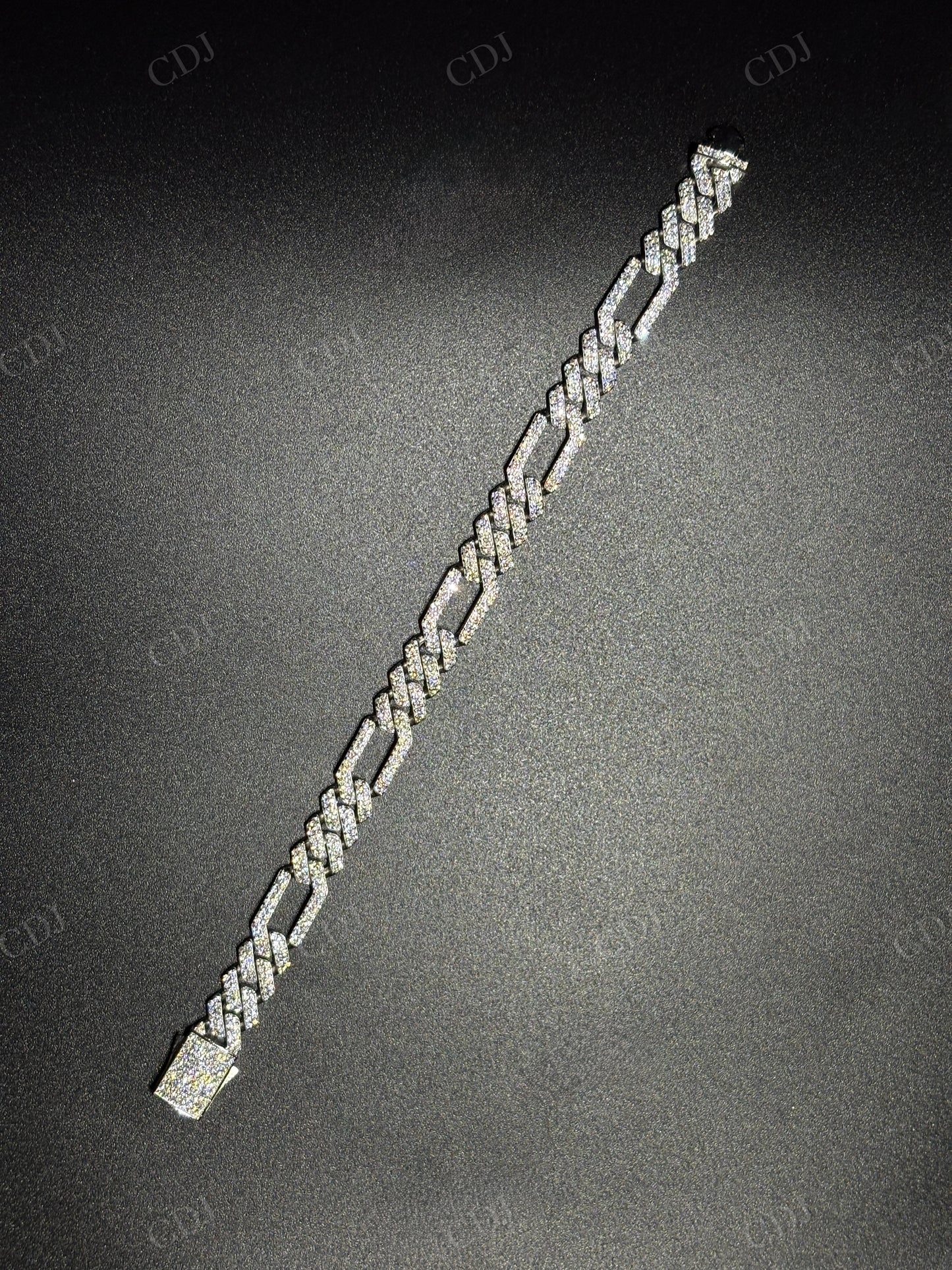 10mm 925 Sterling Silver Moissanite Figro  Chian