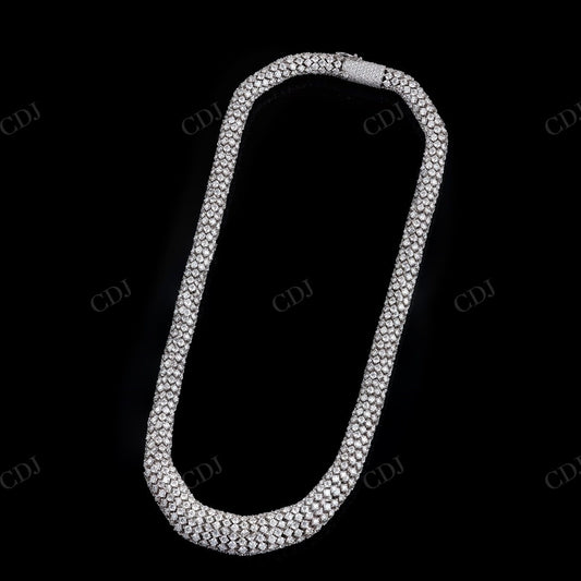 10mm 925 Sterling Silver Moissanite Snak Chain