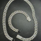 12mm Arc 3row 925 Sterling Silver Moissanite Cuban Chain