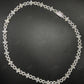 12mm Sterling Silver Moissanite Cross Baguette Infinity Chain