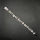 12mm Sterling Silver Moissanite Cross Baguette Infinity Chain