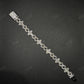 12mm Sterling Silver Moissanite Cross Baguette Infinity Chain