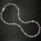 12mm Sterling Silver Moissanite Cross Baguette Infinity Chain