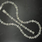 12mm Sterling Silver Moissanite Cross Baguette Infinity Chain