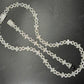 12mm Sterling Silver Moissanite Cross Baguette Infinity Chain