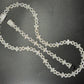 12mm Sterling Silver Moissanite Cross Baguette Infinity Chain