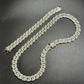 12mm 925 Sterling Silver Moissanite H Link Chain