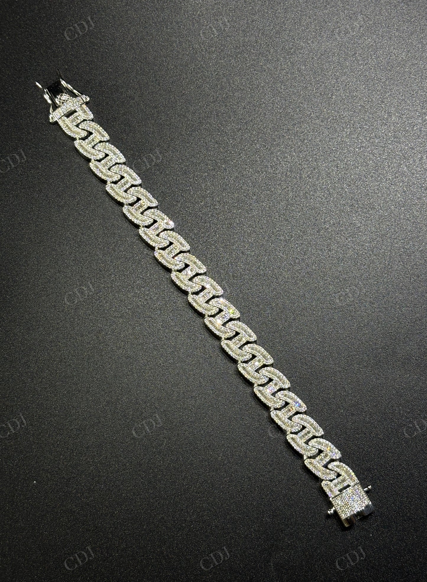 12mm 925 Sterling Silver Moissanite H Link Chain