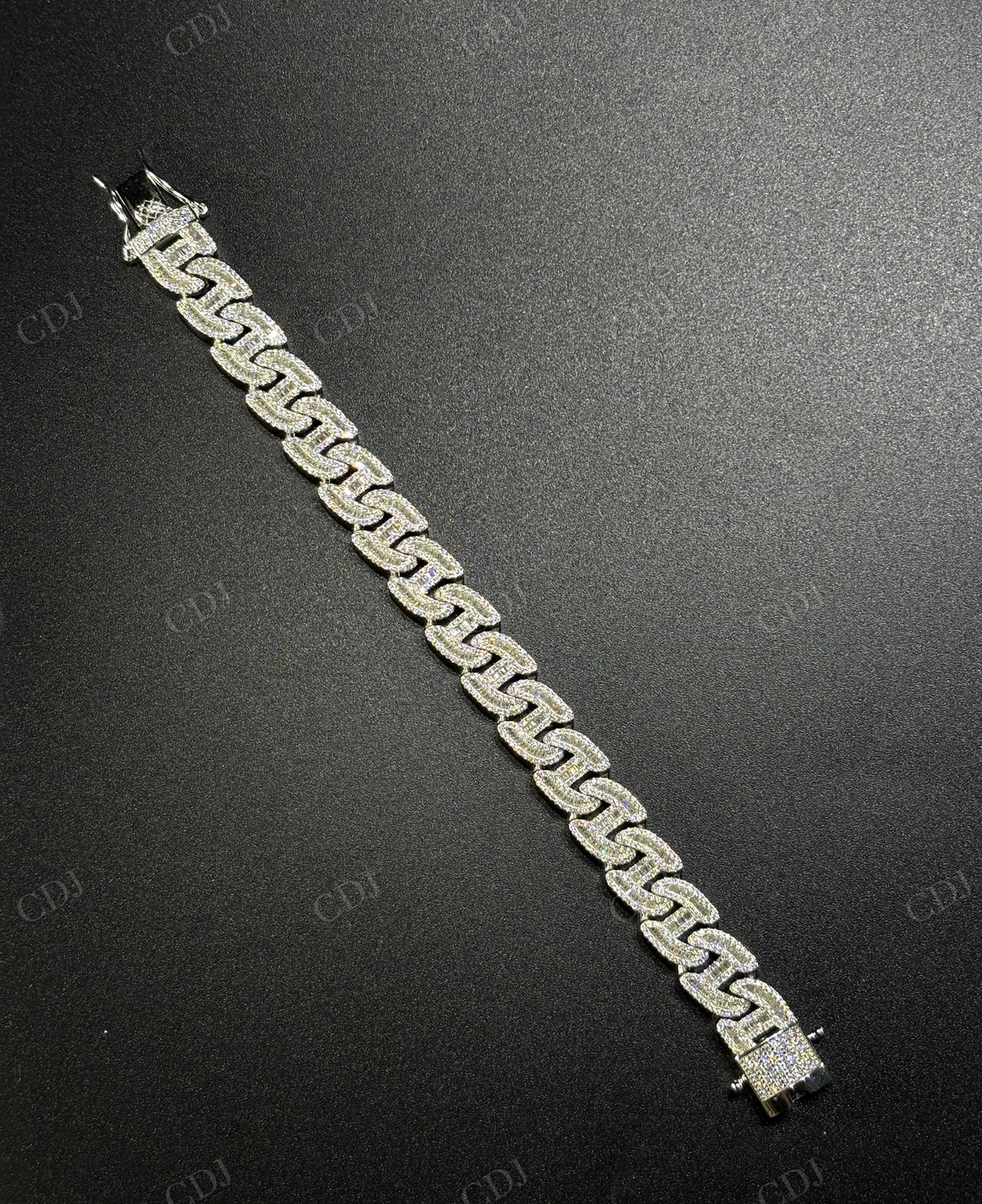 12mm 925 Sterling Silver Moissanite H Link Chain