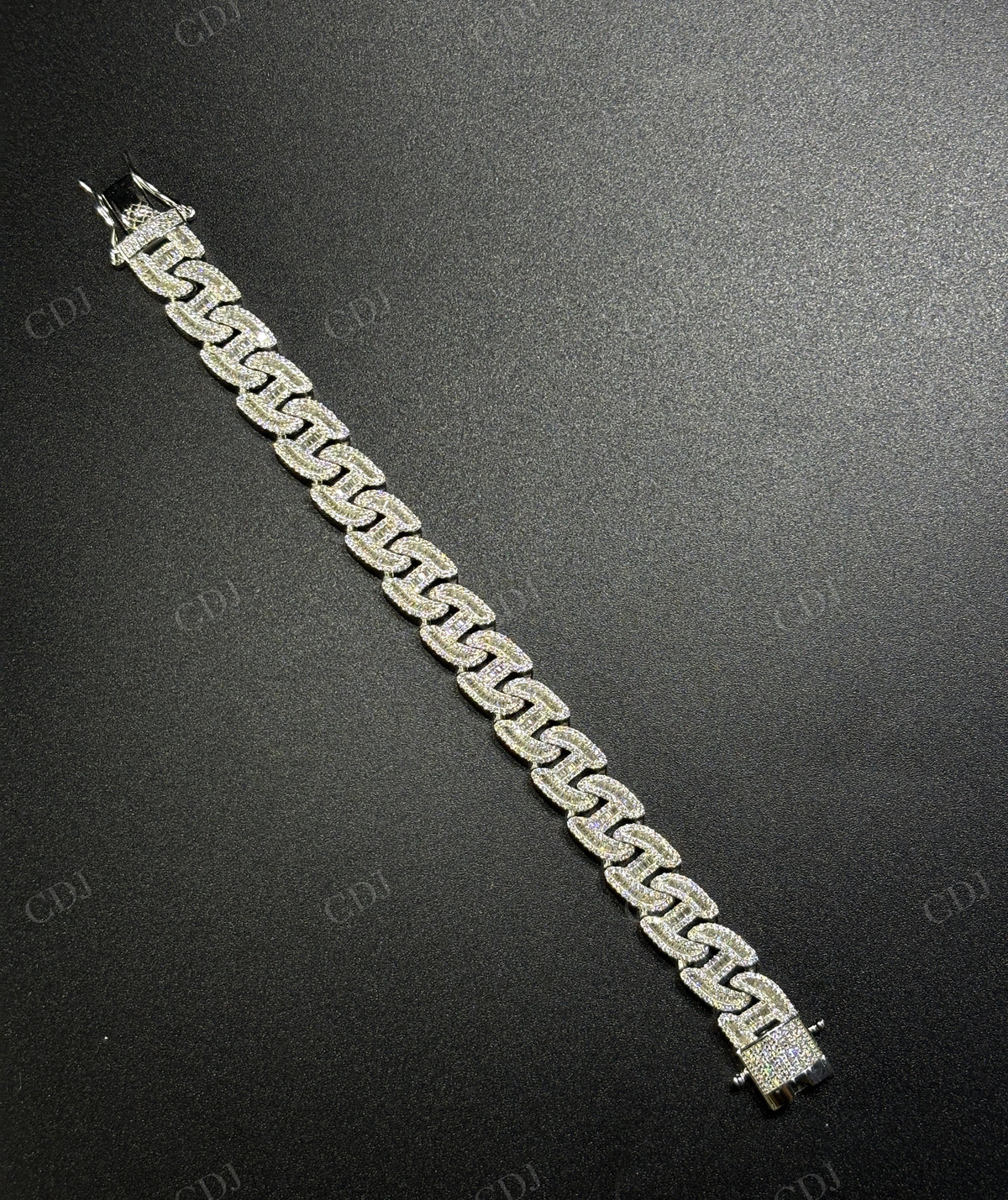 12mm 925 Sterling Silver Moissanite H Link Chain