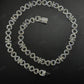 12mm Sterling Silver Moissanite Infinity Flower Chain