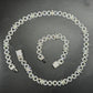 12mm Sterling Silver Moissanite Infinity Flower Chain