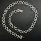 12mm Sterling Silver Moissanite Infinity Flower Chain