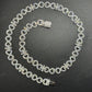 12mm Sterling Silver Moissanite Infinity Flower Chain