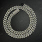 12mm SQ Middle Big Diamond Sterling Silver Moissanite Chain