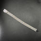 13mm SQ Middel Baguette 925 Sterling Silver Moissanite Chain