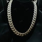 14mm 3Row Round 925 Sterling Silver Moissanite Chain