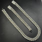 14mm Arc Middle Baguette 925 Sterling Silver Moissanite Chain