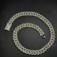 14mm Arc Middle Baguette 925 Sterling Silver Moissanite Chain