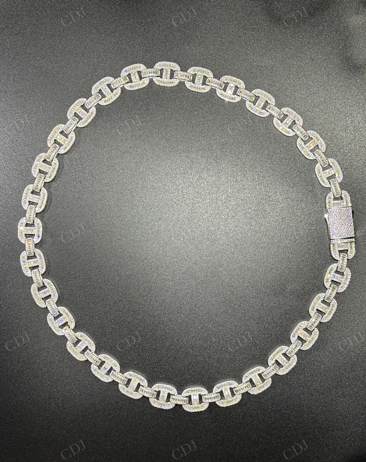 14mm 925 Sterling Silver Moissanite Gucci Link