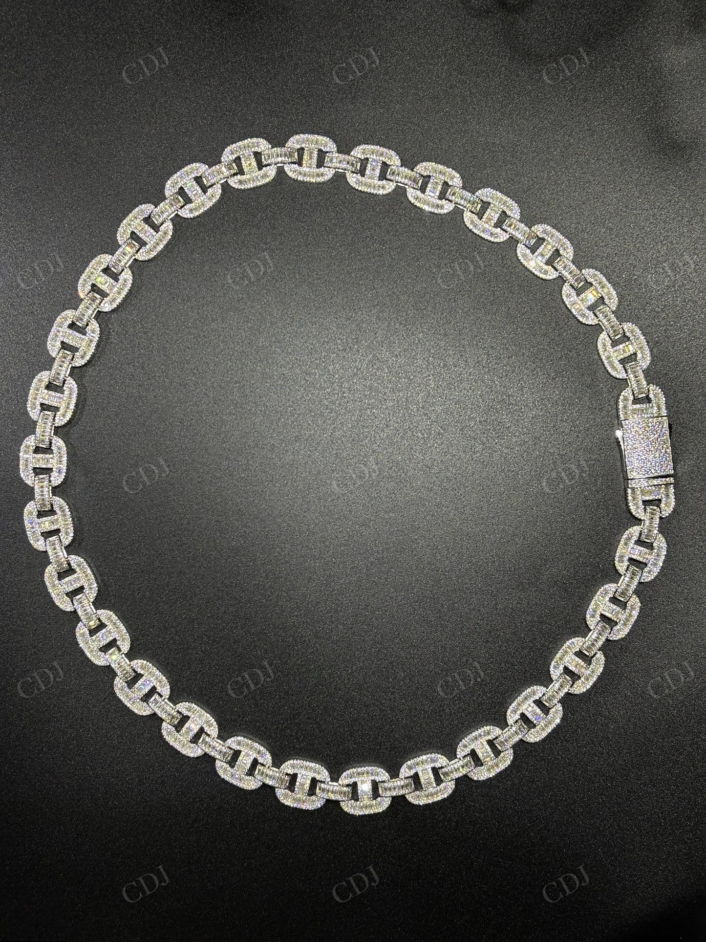 14mm 925 Sterling Silver Moissanite Gucci Link