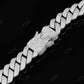 Sterling Silver Moissanite 18mm Dior Lock Chain