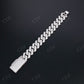 20.0mm square 3 row Sterling Silver Moissanite Cuban Chain