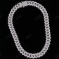 Sterling Silver Moissanite 18mm Dior Lock Chain