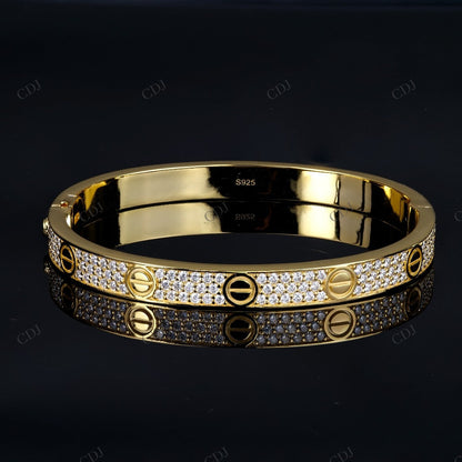 Cartier Bangle Moissanite Silver Bracelet