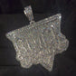 1" Sterling Silver Moissanite BLVCK Pendant