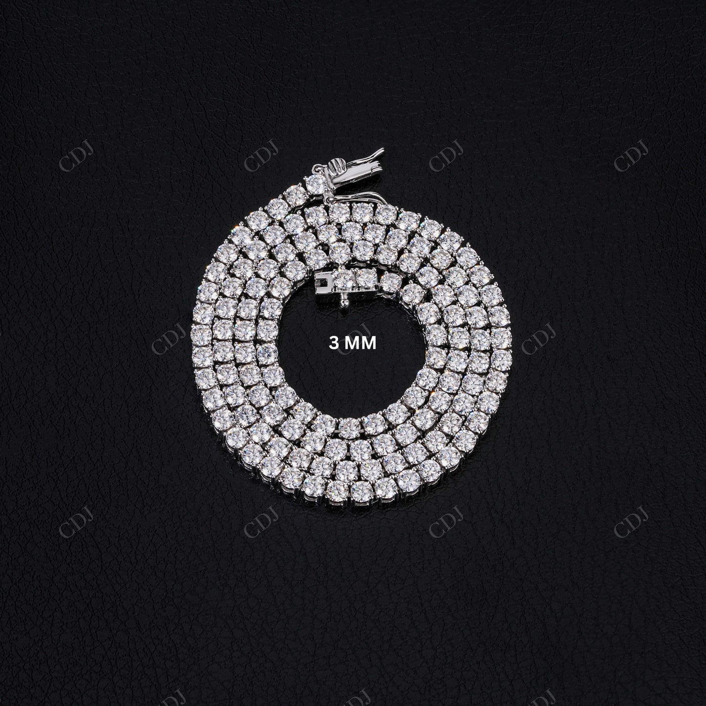 3mm Moissanite Silver Tennis Chain