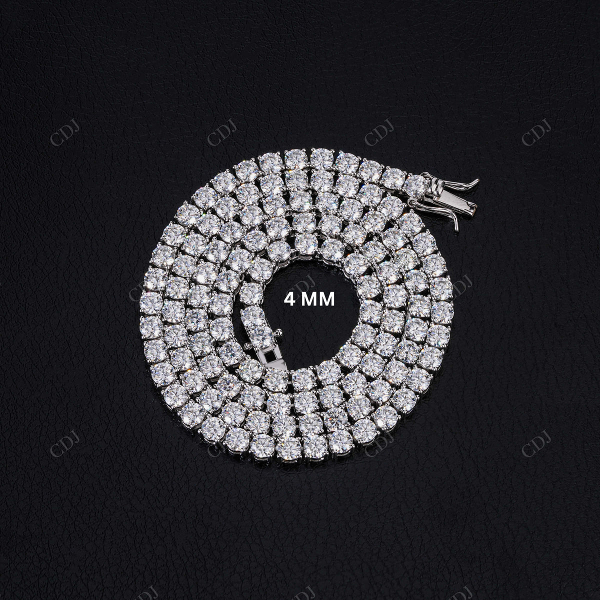 4mm Moissanite Silver Tennis Chain