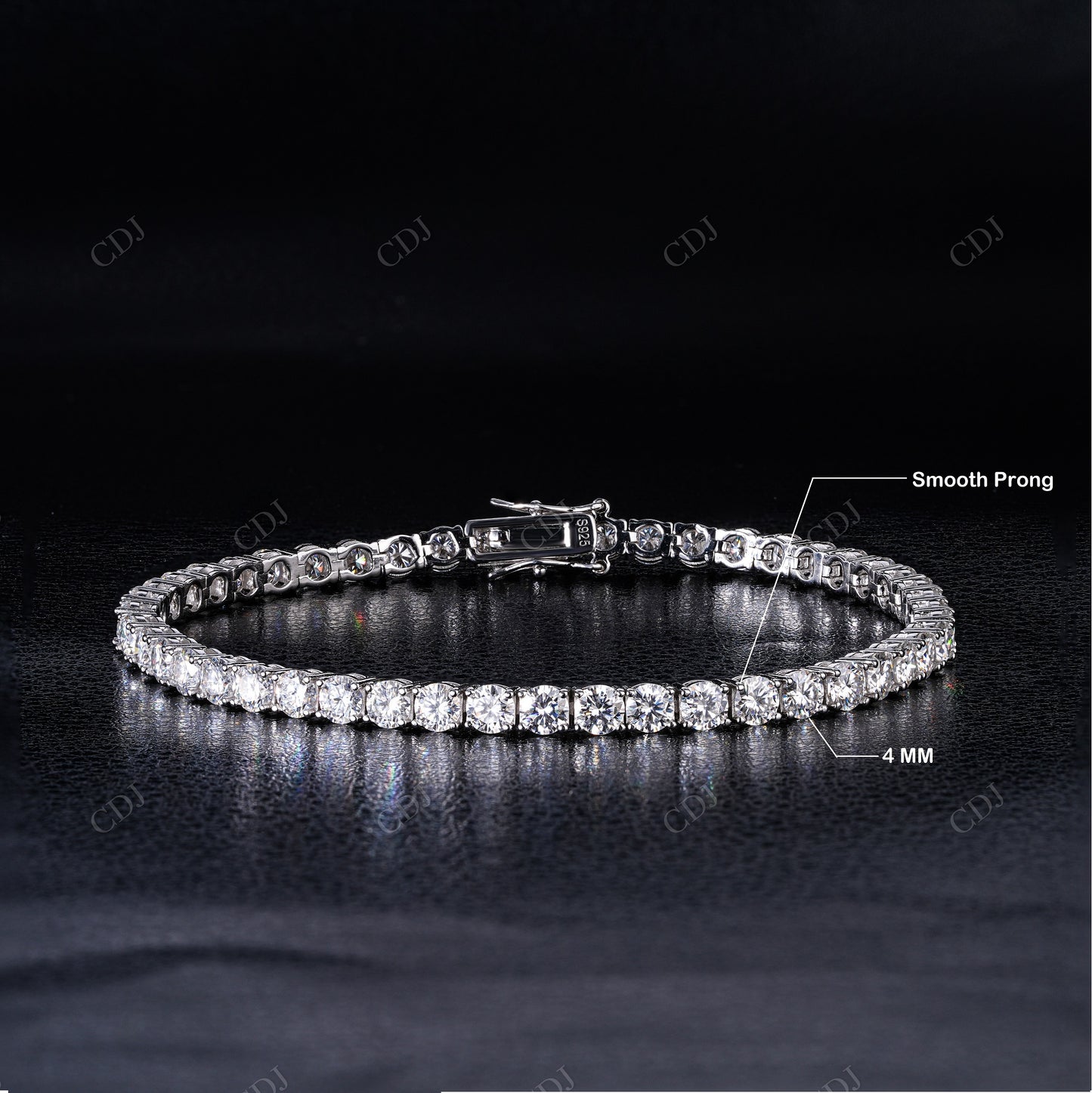 4mm Moissanite Silver Tennis Chain