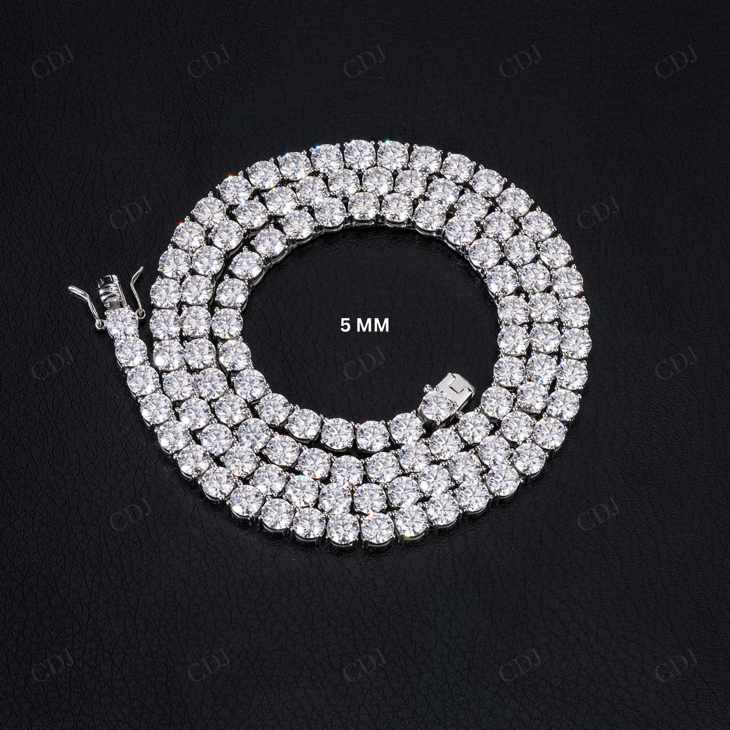 5mm Moissanite Silver Tennis Chain