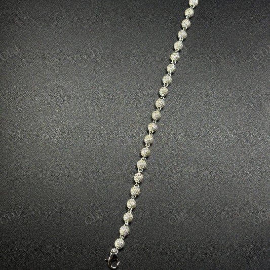 5mm 925 Silver Ball Moissanite Chain