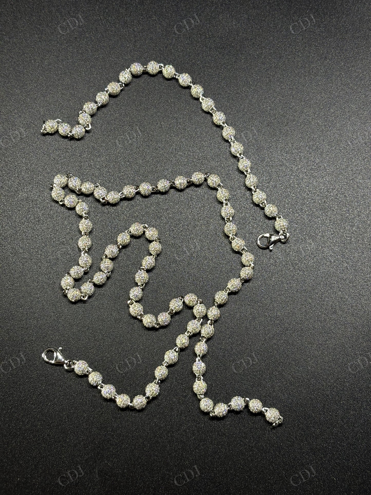 5mm 925 Silver Ball Moissanite Chain