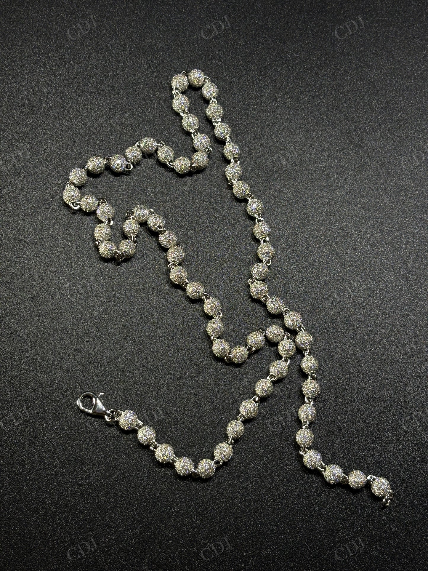5mm 925 Silver Ball Moissanite Chain