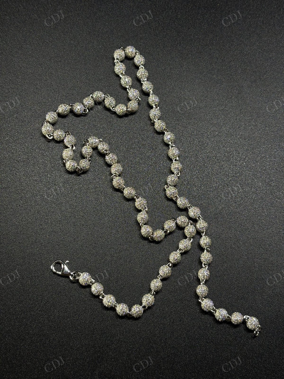5mm 925 Silver Ball Moissanite Chain