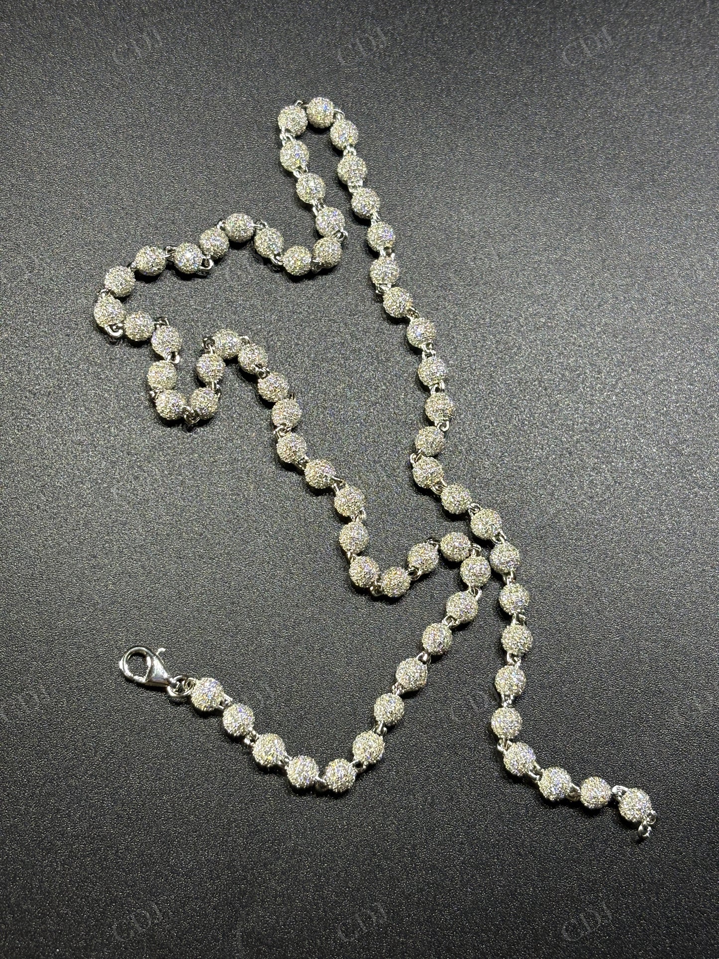 5mm 925 Silver Ball Moissanite Chain