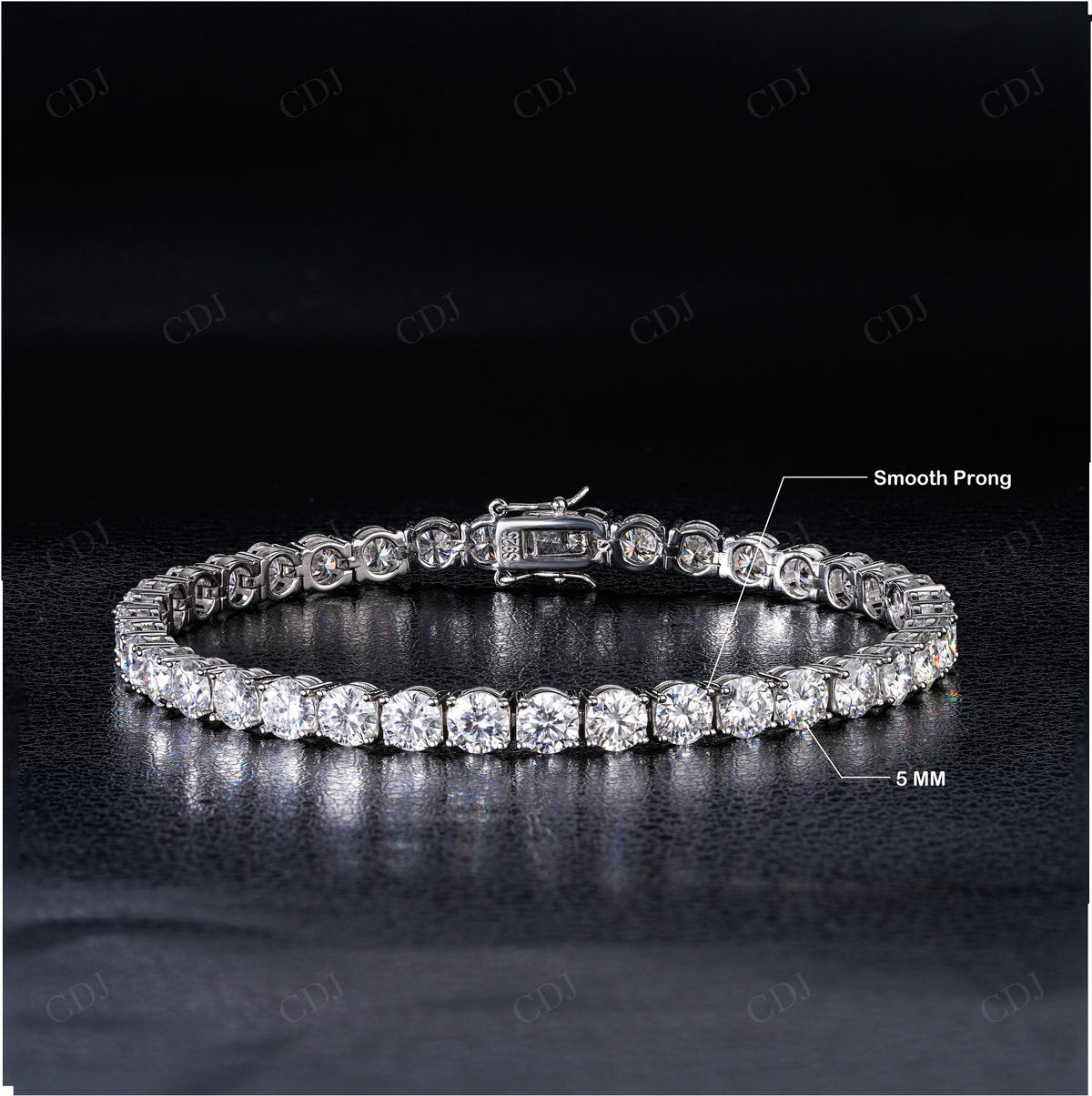 5mm Moissanite Silver Tennis Chain