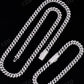 6mm Round Cut Sterling Silver Cuban Moissanite Chain