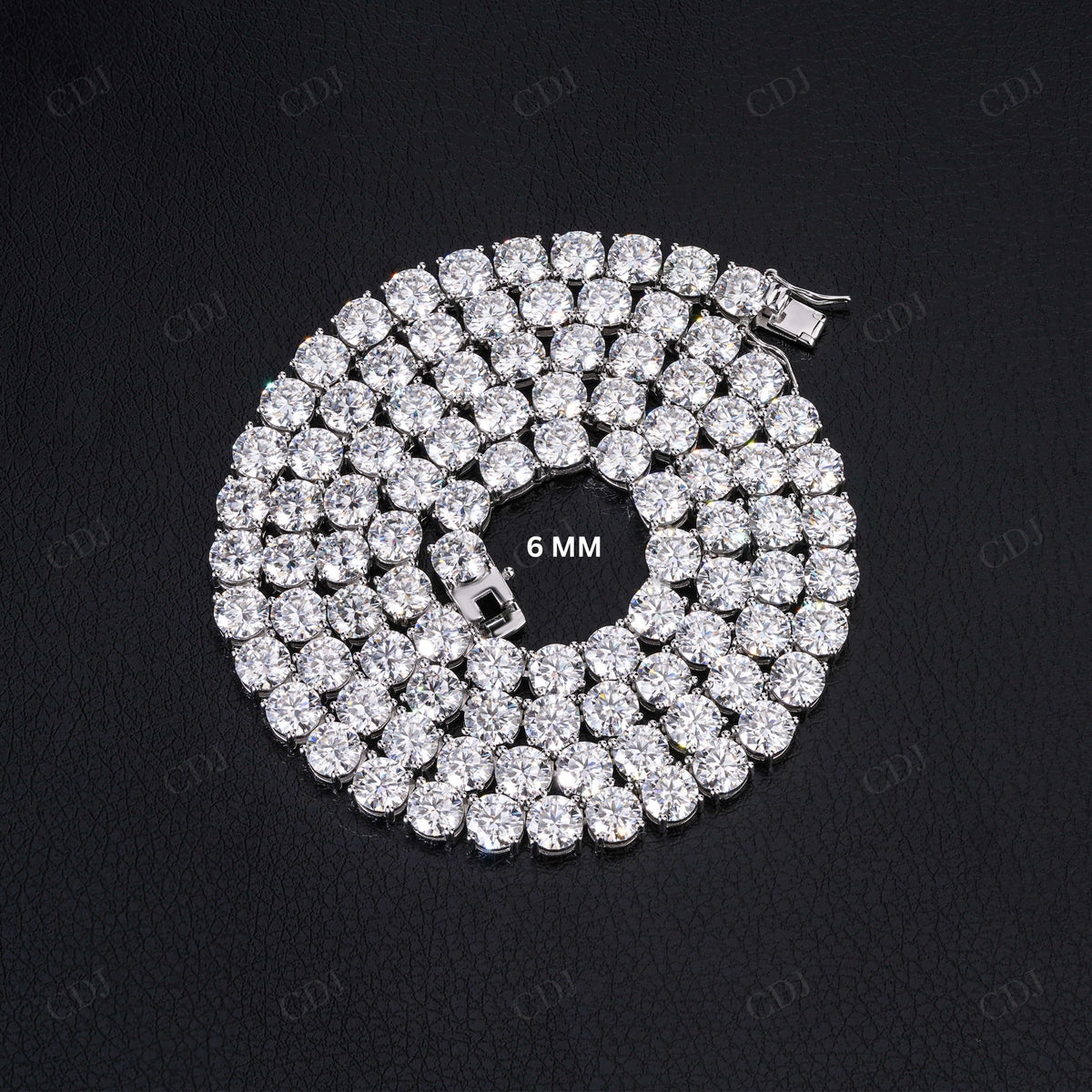6mm Moissanite Silver Tennis Chain
