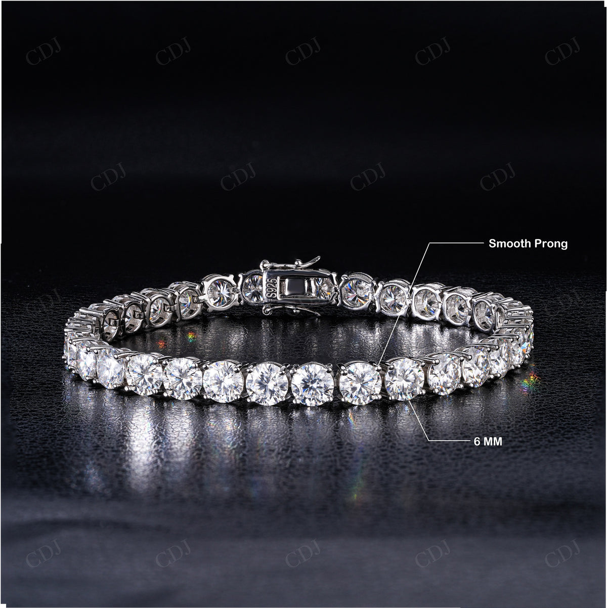 6mm Moissanite Silver Tennis Chain