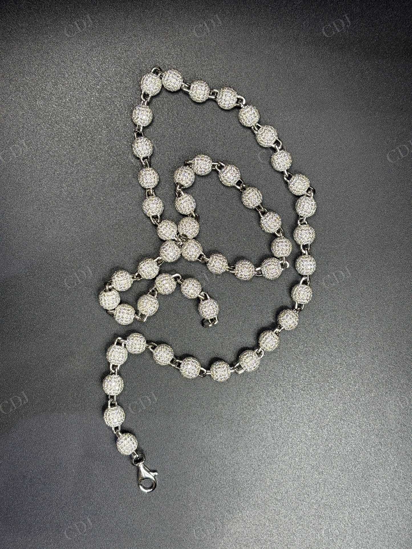 8mm 925 Sterling Silver Moissanite Ball Chain