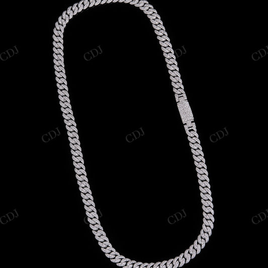 8.0mm Inverted Diamond 925 Silver Moissanite Chain